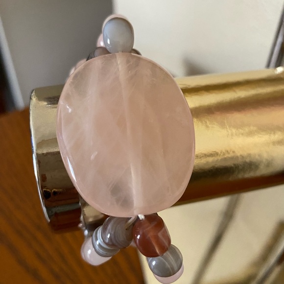Rose Quartz stretch bracelet - Picture 5 of 5